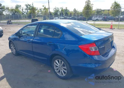 2012 Honda Civic Ex-L из США, поврежденный, VIN 19XFB2F9XCE342976